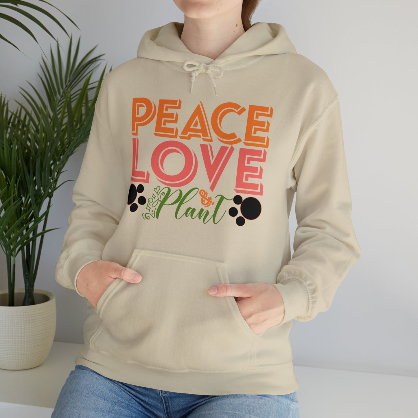 Peace Love Plant Heavy Blend™ Hooded Sweatshirt